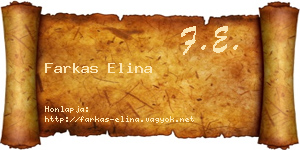 Farkas Elina névjegykártya