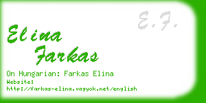 elina farkas business card